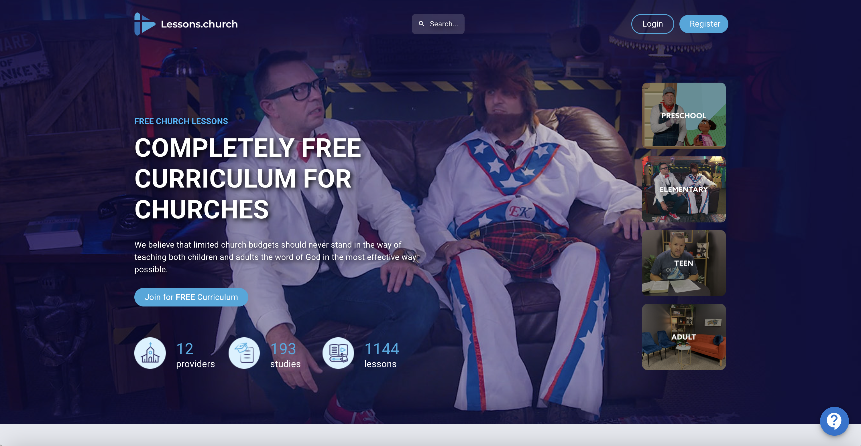 Lessons.church Website Preview