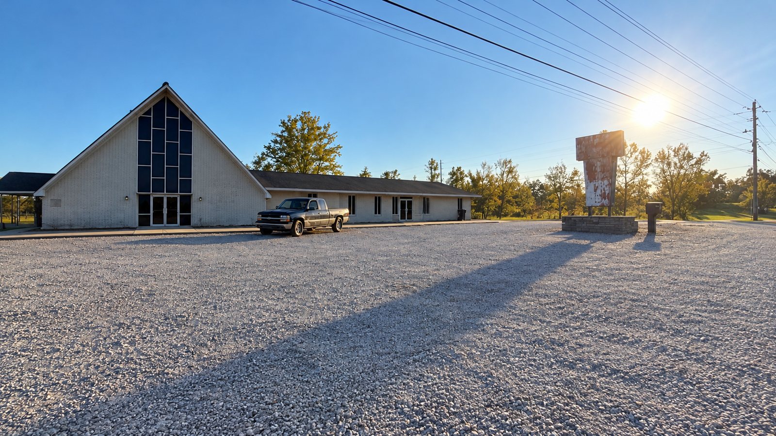 All gravel: the front lot in #57 stone